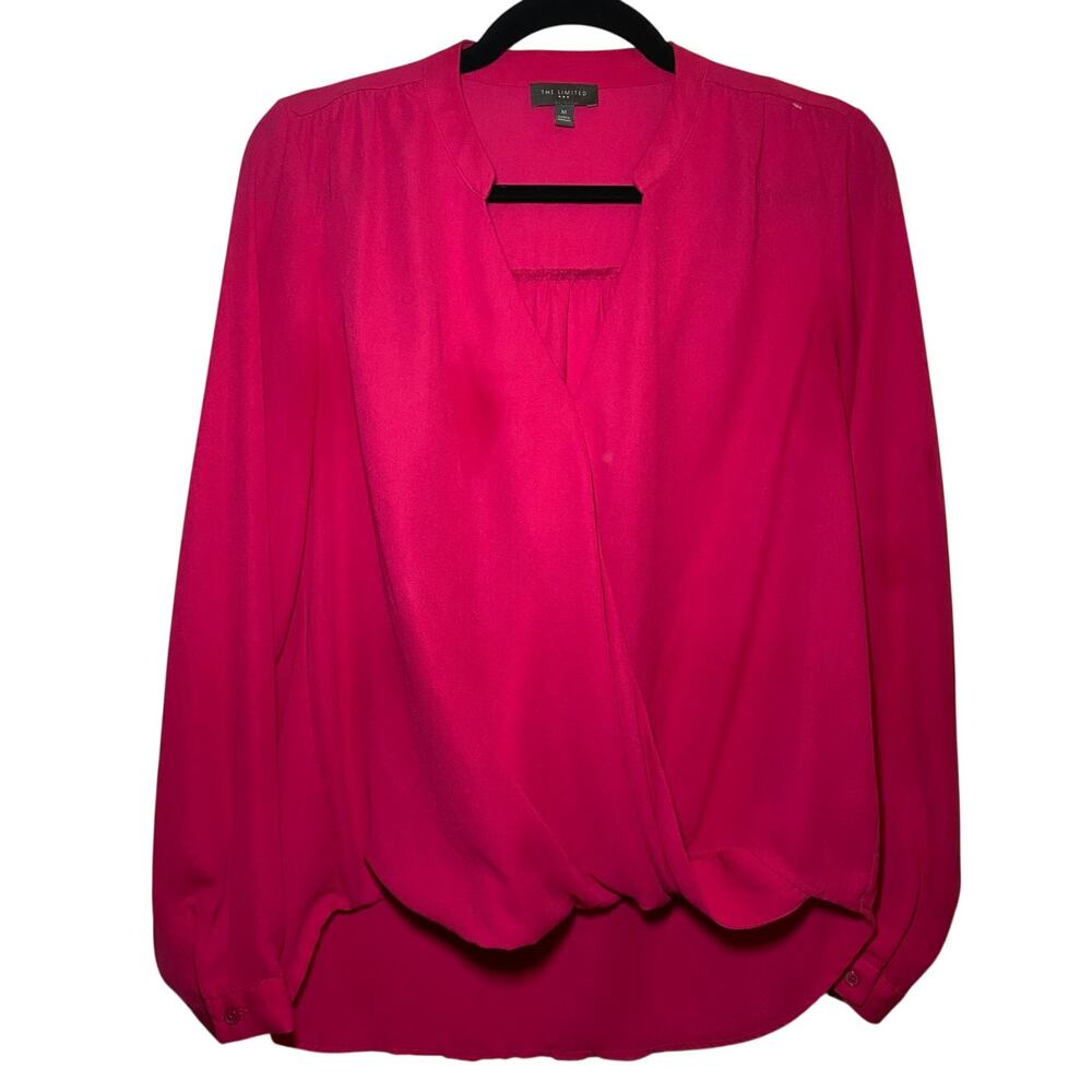 The Limited - Bright Pink Long Sleeve Blouse - Women's M